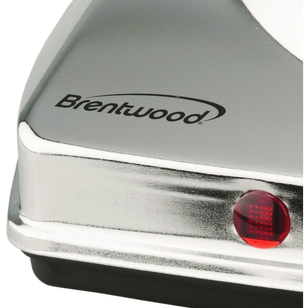 Brentwood Appliances Electric 1000 Watt Single Hotplate, Chrome - TS337