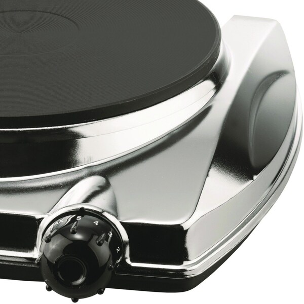 Brentwood Appliances Electric 1000 Watt Single Hotplate, Chrome - TS337