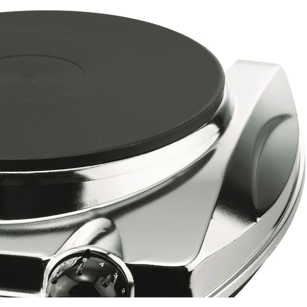 Brentwood Appliances Electric 1000 Watt Single Hotplate, Chrome - TS337