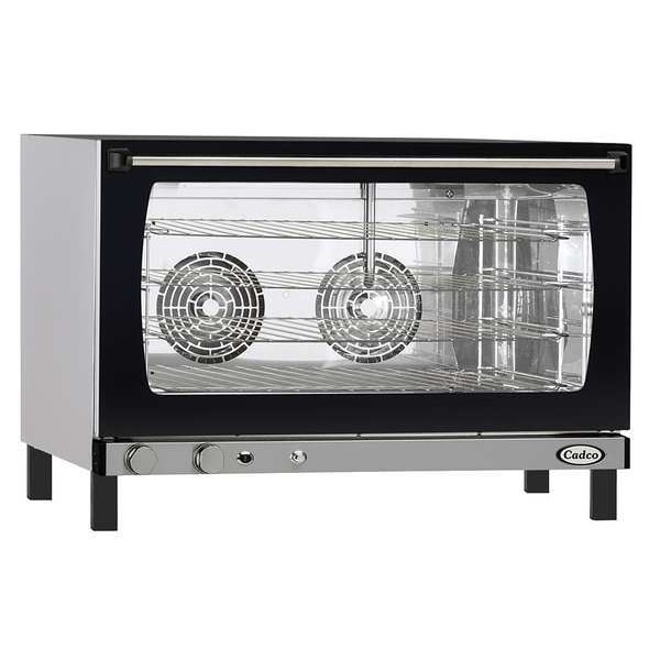 Cadco 13 x 27-1/4 x 18-3/4" Full Size Convection Oven, 220V, Stainless Steel - XAF-193