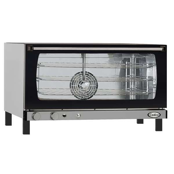 Cadco 10 x 27-1/4 x 18-3/4" Full Size Convection Oven, 220V, Stainless Steel - XAF-183