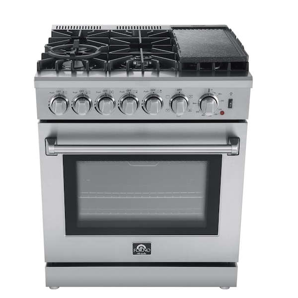 Forno Lazio 30In. Dual Fuel Gas Range & Electric Oven - FFSGS6196-30
