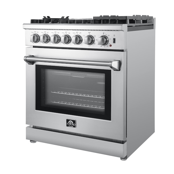 Forno Lazio 30In. Dual Fuel Gas Range & Electric Oven - FFSGS6196-30