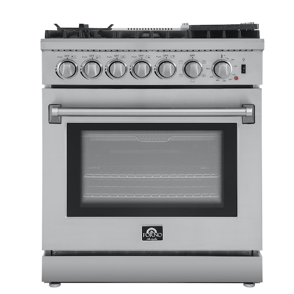 Forno Lazio 30In. Dual Fuel Gas Range & Electric Oven - FFSGS6196-30