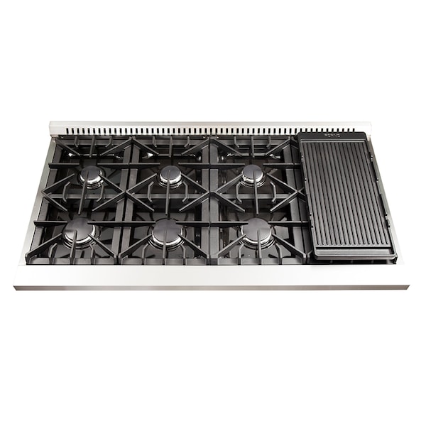 Forno Professional 48In. Freestanding Gas Range with AirFry - FFSGS6291-48