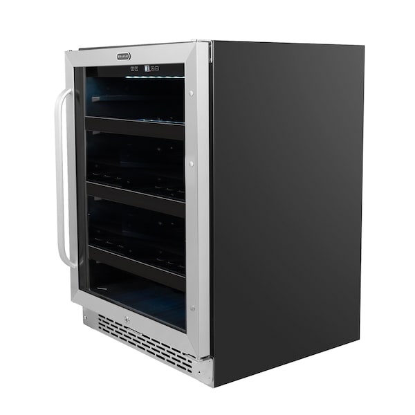 Whynter 24 inch Built-In 140 Can Undercounter Stainless Steel Beverage Refrigerator - BBR-148SB