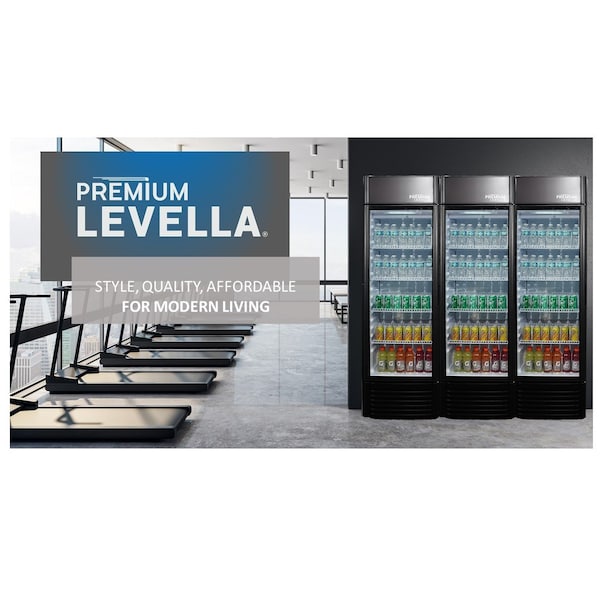 Premium Levella Premium Levella 12.5 cu. ft. Commercial Display Refrigerator One Glass Door Merchandiser in Black -  PRF1257DX