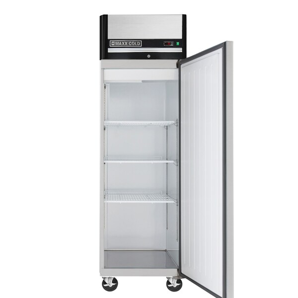 Maxx Cold Refrigerator 23 cu.ft., Single Door, Commercial Upright, Stainless Steel - MXCR-23FD