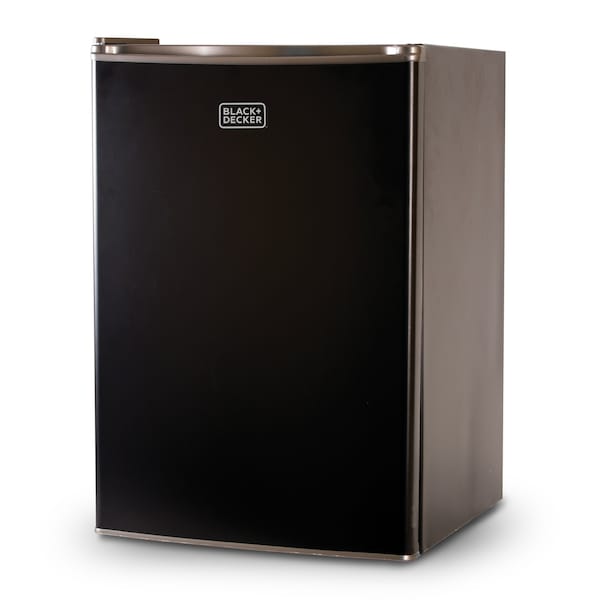 Black & Decker Compact Refrigerator Energy Star Single Door Mini Fridge with Freezer, 2.5 Cubic Feet, Black - BCRK25B