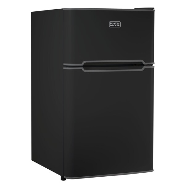 Black & Decker 2 Door Separate True Freezer Mini Fridge - BCRDK32B