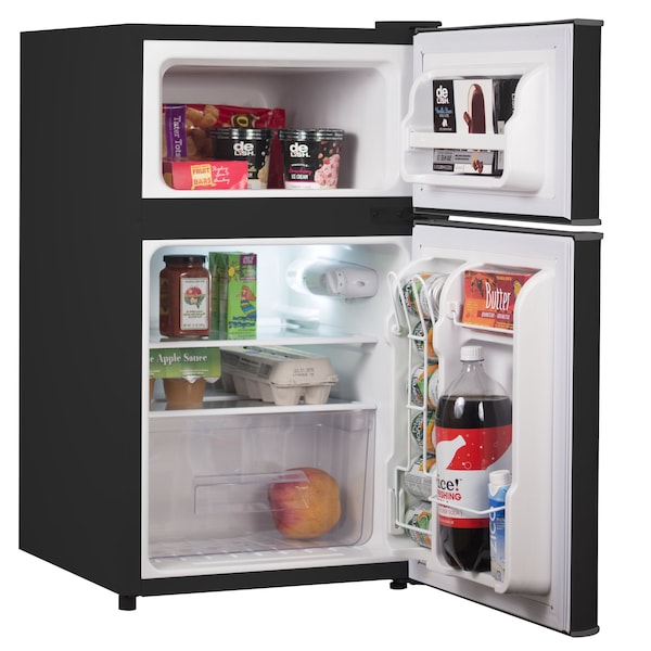 Black & Decker 2 Door Separate True Freezer Mini Fridge - BCRDK32B