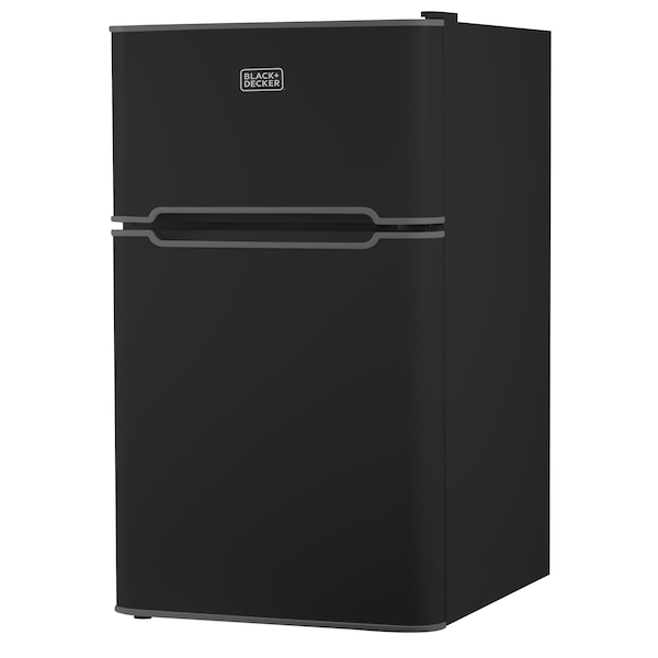 Black & Decker 2 Door Separate True Freezer Mini Fridge - BCRDK32B