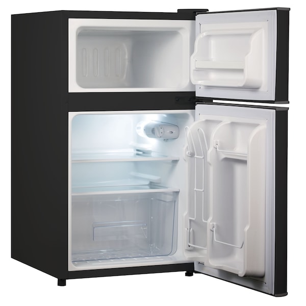 Black & Decker 2 Door Separate True Freezer Mini Fridge - BCRDK32B
