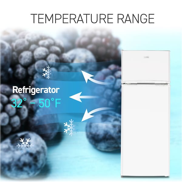 Commercial Cool 7.7 Cu. Ft. Top Mount Refrigerator, White - CCR77LWW