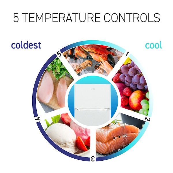 Commercial Cool 7.7 Cu. Ft. Top Mount Refrigerator, White - CCR77LWW