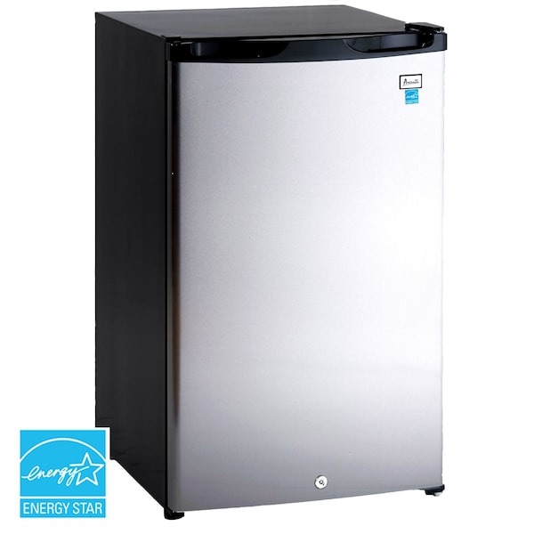 Avanti Avanti 4.4 cu. ft. Compact Refrigerator, Stainless Steel with Black Cabinet - AR4456SS