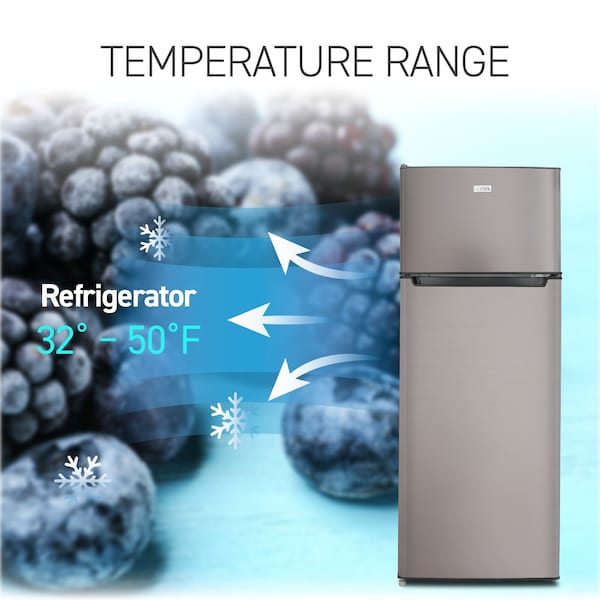 Commercial Cool 7.7 Cu. Ft. Top Mount Refrigerator, STAINLESS STEEL - CCR77LBS