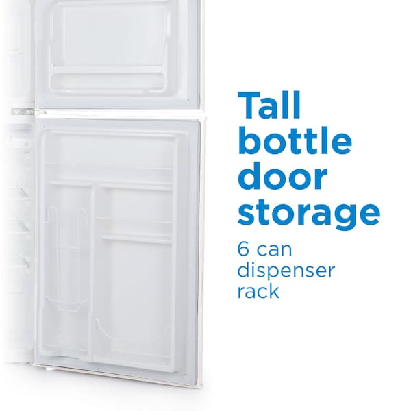 Commercial Cool 4.5 Cu. Ft. Refrigerator With True Freezer, Retro Fridge With 2 Slide-Out Glass Shelves, White - CCRRD45HW