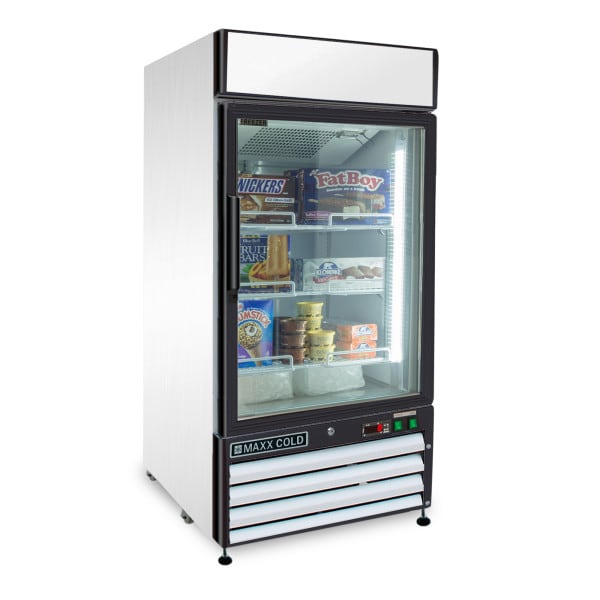 Maxx Cold Freezer 12 cu.ft., Single Door, Commercial Merchandiser, White/Glass - MXM1-12F