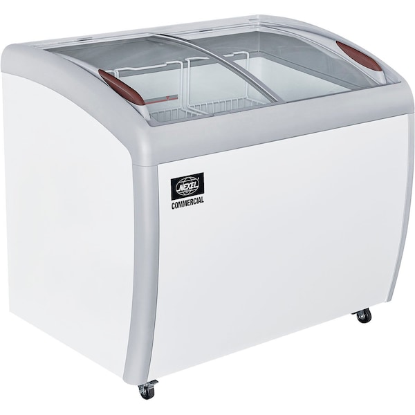 Nexel Ice Cream Freezer, Curved Glass Lid, 39W - XS-260YX