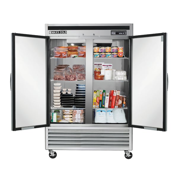 Maxx Cold Freezer 49 cu.ft., Commercial Upright, Stainless Steel - MCF-49FD