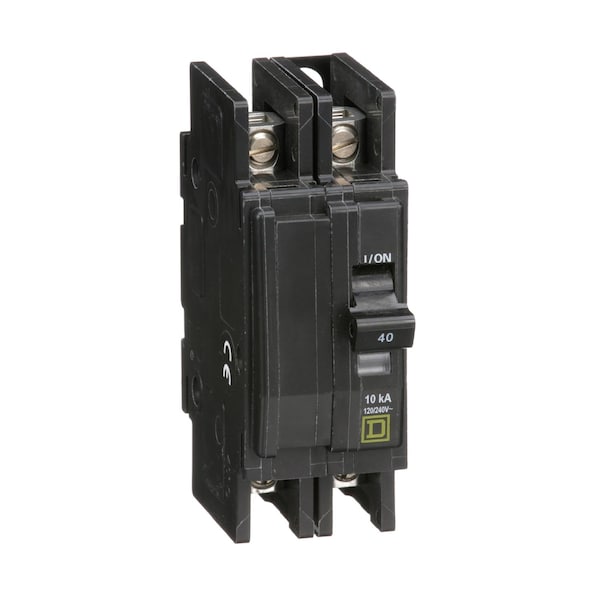 Square D Miniature Circuit Breaker, QOU Series, 40A, 2 Pole, 120/240V AC, 10kA at 120/240V AC - QOU240B