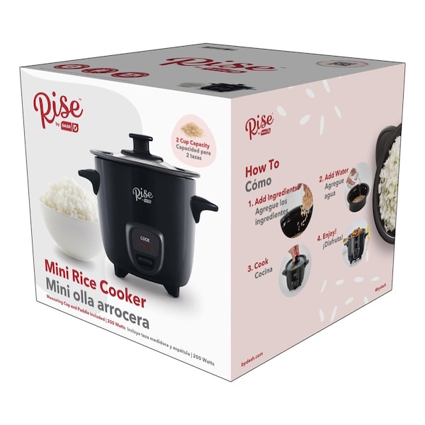 Rise By Dash Black 2 cups Rice Cooker - RRCM100GBBK04