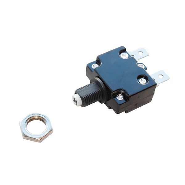 Optifuse Thermal - Push to Reset, 50VDC 250VAC 20A - CBW57-ES-20A-5H