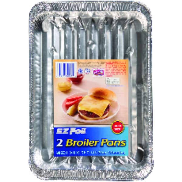 Ez Foil Hefty EZ Foil 8-1/2 in. W X 11-3/4 in. L Super Broiler Pan Silver , 2PK - 00Z90908