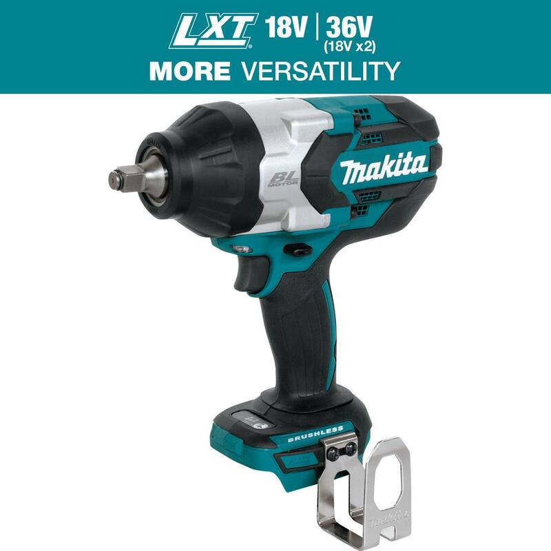 Llave de impacto inalámbrica de alto torque de 1/2 pulgadas y 3 velocidades sin escobillas de litio-ion LXT de 18V de Makita (Herramienta solamente) - XWT08Z