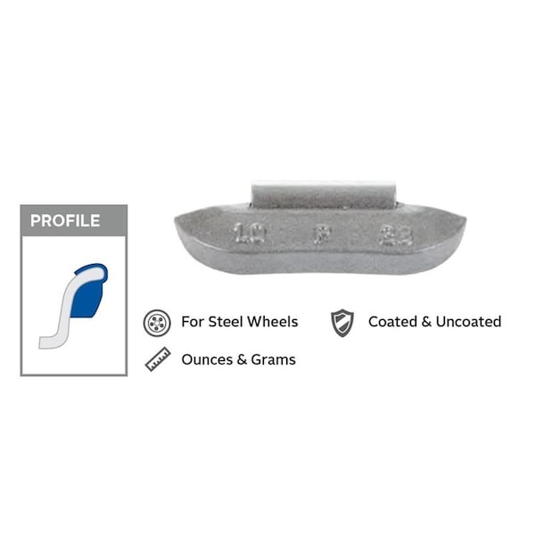 Perfect Equipment Perfect Equipment PWWP350 3.5 oz Passenger Car Steel Wheel Weight; Box of 25 - PWWP350