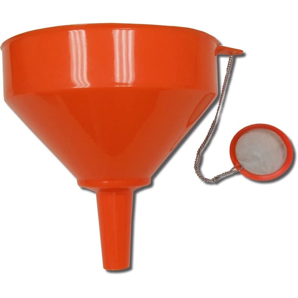 King Kooker Cooking Oil Funnel, Plastic, Stainless Steel Filter - 10OF