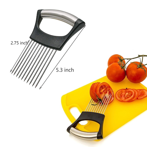 1947Kitchen Multipurpose Stainless Steel Assistant Vegetable and Meat Slicer Holder - TI-CHAMV