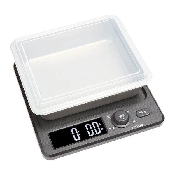 Taylor Kitchen Scale with Stainless Steel Storage Container and Lid, 22-Lb. Capacity - 5280387