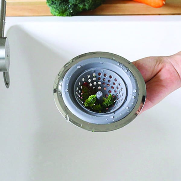 1947Kitchen 2 In 1 Clog-Free Multi-Purpose Silicone Kitchen Sink Strainer And Stopper - TI-BERKD