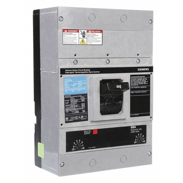Siemens Molded Case Circuit Breaker, JXD2-A Series, 400A, 2 Pole, 240V AC, 65kA at 240V AC - JXD22B400