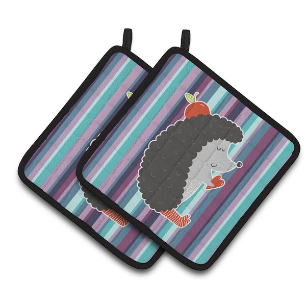 Carolines Treasures Hedgehog Pair of Pot Holders - BB6777PTHD