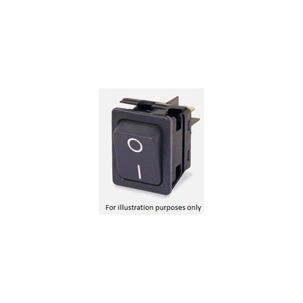 Interruptor basculante arcoeléctrico, Dpst, encendido-apagado, enclavado, terminal de conexión rápida, actuador tipo Softline Matt, panel - C6050ALBB-1197W