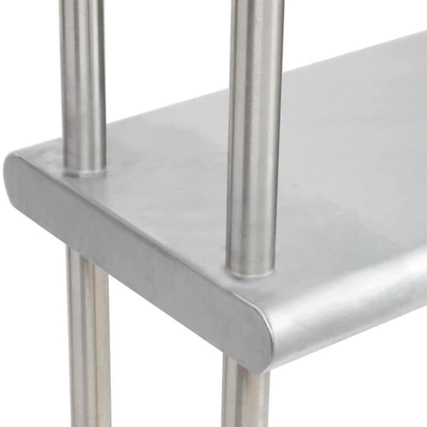 Amgood 18in X 36in Stainless Steel Double-Tier Shelf - AMG DOS-1836
