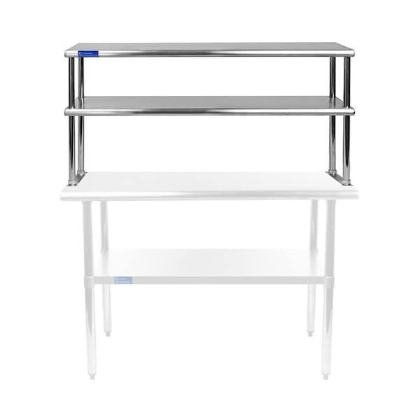 Amgood 18in X 36in Stainless Steel Double-Tier Shelf - AMG DOS-1836