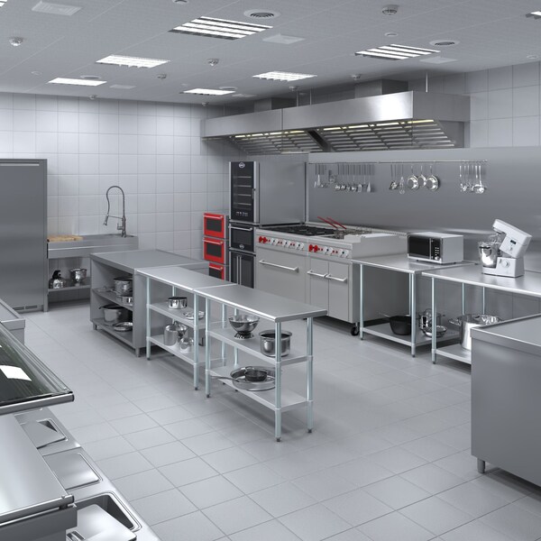 Amgood 18x48 Prep Table with Stainless Steel Top and 2 Shelves - AMG WT-1848-2SH