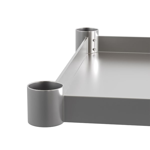 Flash Furniture Galvanized Under Shelf for 24 x 48 Work Tables - NH-GU-2448-GG