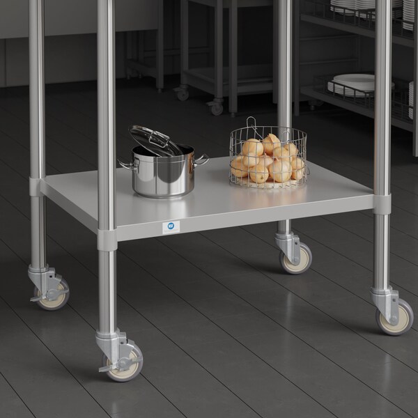 Flash Furniture Summit Set of 4 Commercial Grade HD Kitchen Casters w/2 Swivel Casters and 2 Locking Casters - NH-W01-GG