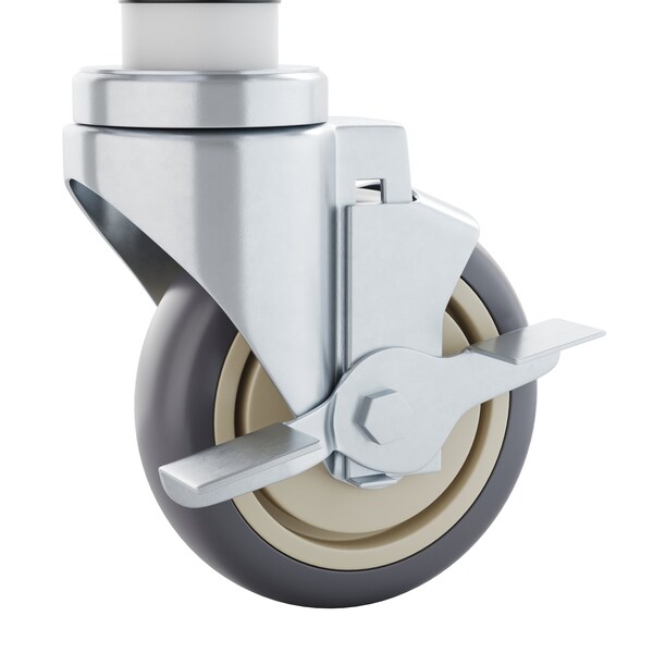 Flash Furniture Summit Set of 4 Commercial Grade HD Kitchen Casters w/2 Swivel Casters and 2 Locking Casters - NH-W01-GG