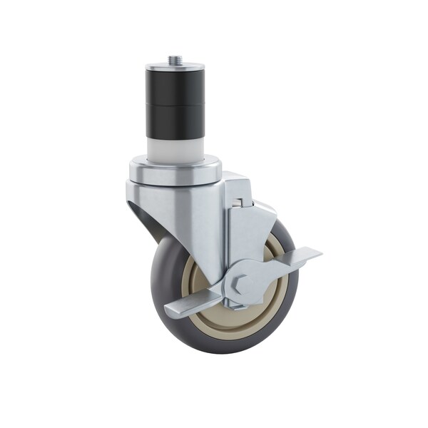 Flash Furniture Summit Set of 4 Commercial Grade HD Kitchen Casters w/2 Swivel Casters and 2 Locking Casters - NH-W01-GG