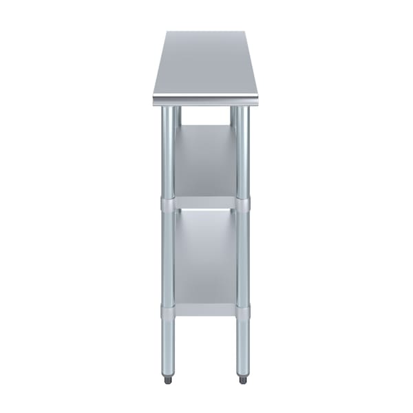 Amgood 30x12 Prep Table with Stainless Steel Top and 2 Shelves - AMG WT-3012-2SH