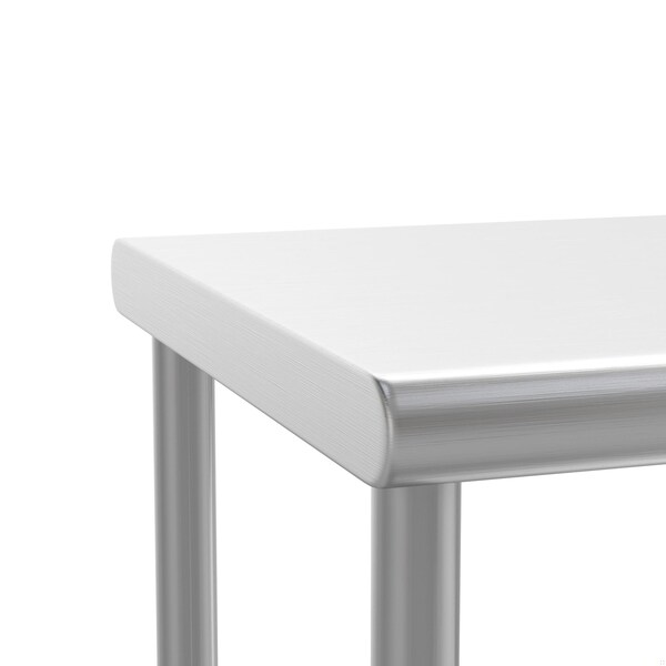 Flash Furniture Reese 430 Stainless Steel 18 Gauge NSF Certified 36-in x 12-in Metal Kitchen Double Overshelf - NH-OSD-1236-GG