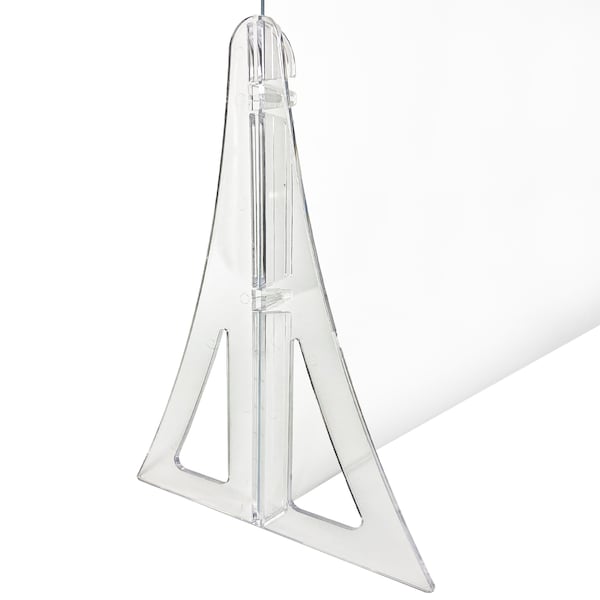 Azar Displays Acrylic Plexiglass Shield PPE 20"x20" Adjustable w/ Support Stands, PK2 - 179770-187