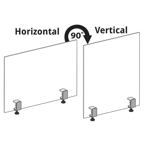Azar Displays 23.5" x 31.5" Acrylic Plexiglass W/ Metal Counter Edge Clamp - 179754-187