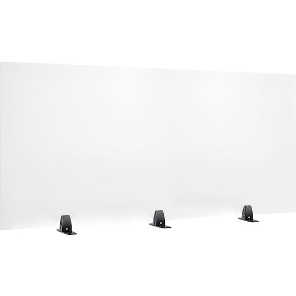 Interion By Global Industrial 60W x 24H Freestanding Clear Desk Divider - 695845